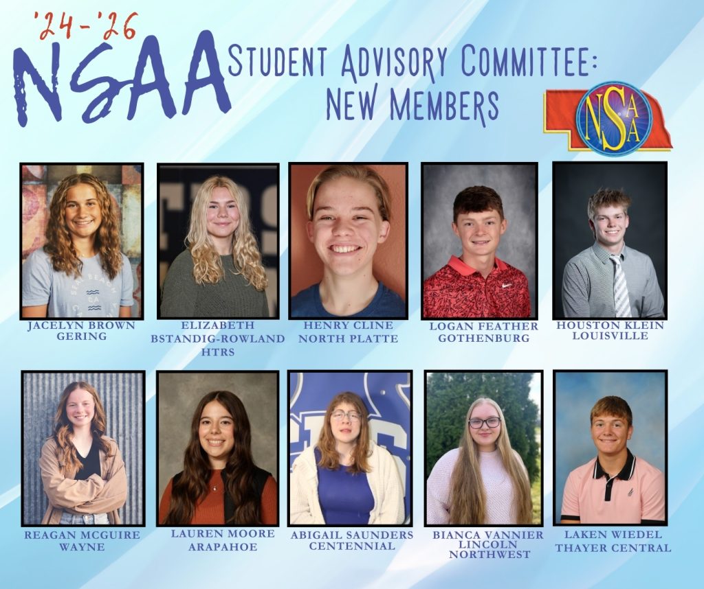 202425 NSAA Student Advisory Committee Selections Nebraska School